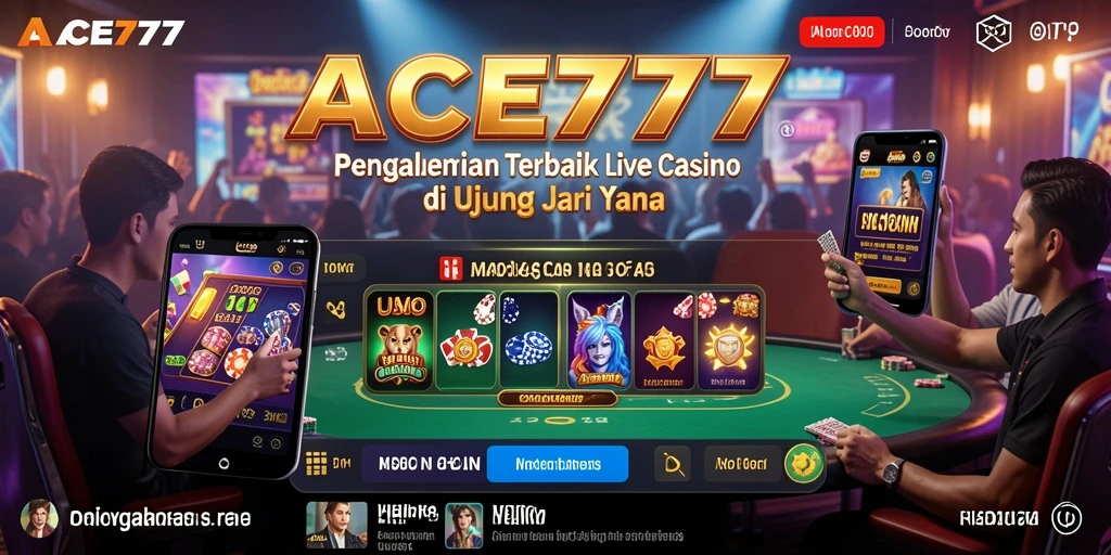Tampilan gameplay menarik dan dealer profesional di ACE777 Live Casino.