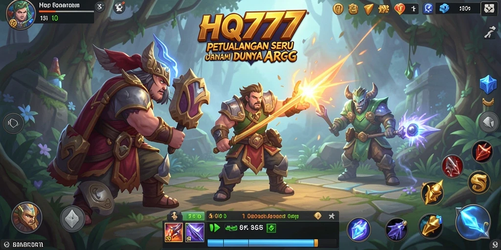 Tampilan menarik dari gameplay ARPG HQ777 dalam pertempuran epik.