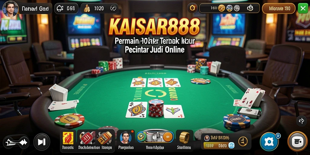 Tampilan gameplay seru dari KAISAR888 dengan elemen Poker yang menarik.