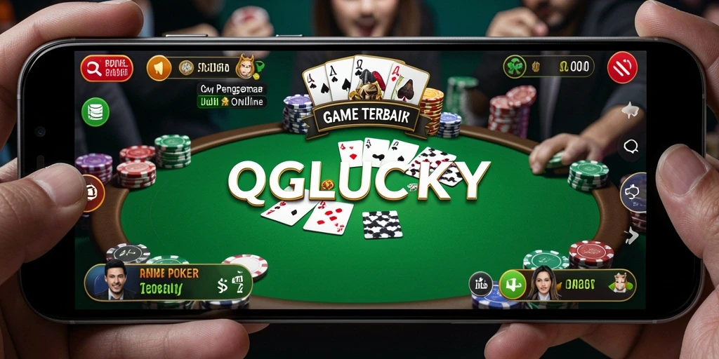 Tampilan gameplay Poker di QGLUCKY yang mendebarkan.