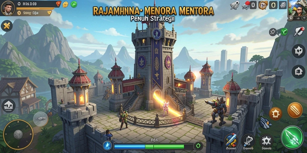 Gameplay menakjubkan dalam Tower Defense RAJAMPO dengan strategi menara yang mendebarkan.