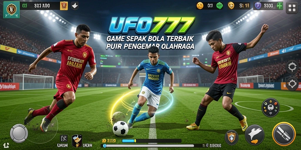 Gameplay seru dalam pertandingan sepak bola yang menarik.