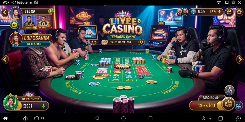 Tampilan gameplay langsung yang menarik dan interaktif di W67.