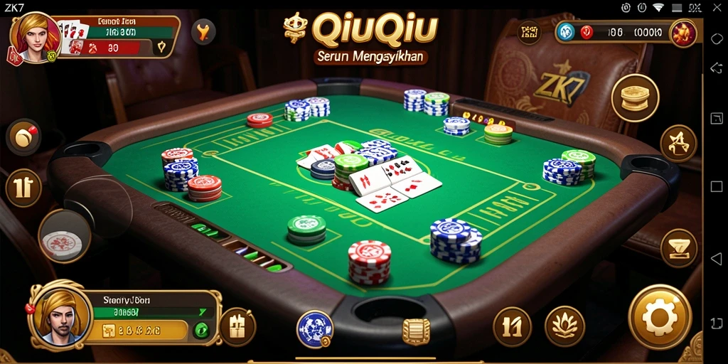 Screenshot ZK7 menunjukkan gameplay QiuQiu yang menarik.