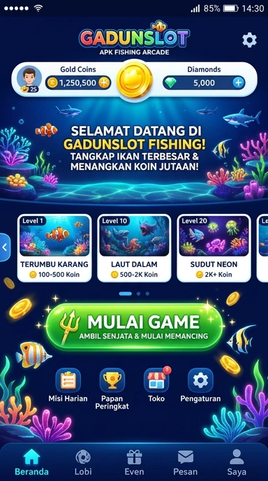 Tampilan aplikasi gadunslot yang ramah pengguna.
